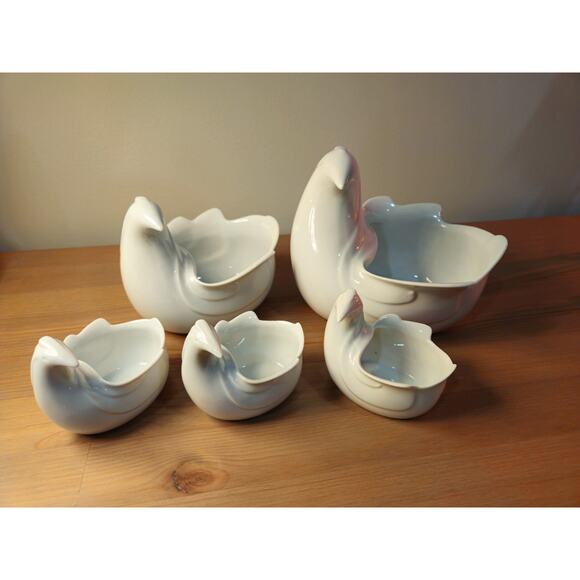 Dansk Japan Porcelain Bird Candle Holders or Planters – Set of 5 - Picture 2 of 4